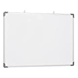 Pizarra Magnética Blanca con 10 Imanes, 1 Borrador y 4 Rotuladores - Blanca - 60x90cm