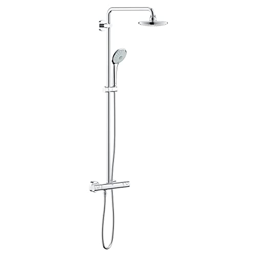 Grohe 27296001 Euphoria 180 - Sistema de ducha de Masaje con termostato, alcachofa de 180 mm y teleducha tres chorros de 110 mm