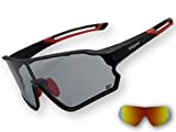 41degrees. Gafas de Sol Fotocromáticas con 2 Lentes Intercambiables. 2 en 1 Gafas de Ciclismo Polarizadas UV400 para Running, Esquí... Máscara Unisex Modelo Tramuntana