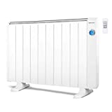Orbegozo RRE 1810 A - Emisor Térmico Bajo Consumo, 10 Elementos de Calor, Pantalla Digital LCD, Mando a Distancia, Funcionamiento Programable, 1800 W, Aluminio, Blanco