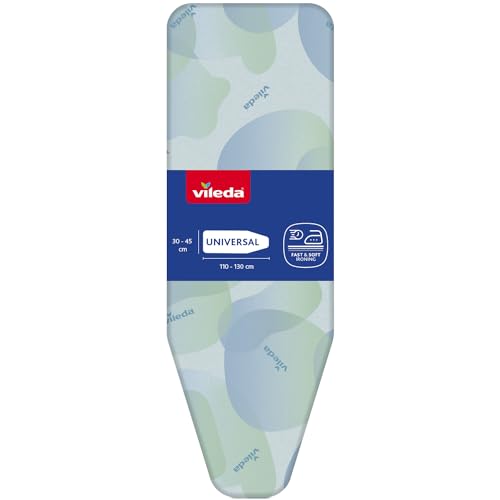 Vileda Funda para Tabla de Planchar 172217 Premium 2 en 1, se Adapta a Tablas de 110, 130 x 30 y 45 cm