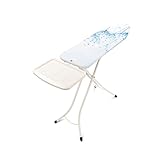 Brabantia - Mesa de Planchar B - con Soporte Sólido Unidad de Vapor - Universal Ajustable - para Diestros y Zurdos - No se Desliza y No Araña - Plegable - Cotton Flower - 124x38 cm