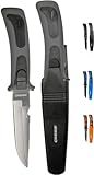 Cressi RC555000 VIGO - Cuchillo de buceo, color negro y gris