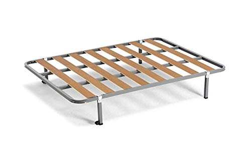 HOGAR24 ES Somier Somieres con Patas cuadradas + Ruedas, Tubo 30x30. Fabricación Nacional- 105x190cm-PATAS 32CM