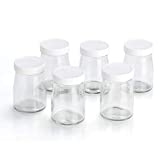 Cuisinart Set de 6 x 125 ml tarros de Vidrio para yogurtera, 6