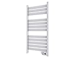 Cecotec Radiador Toallero Eléctrico Bajo Consumo Ready Warm 9000 Twin Towel White. Seca Toallas de 500 W, IP24 2 Modos, Temporizador, Pantalla LED, Diseño Moderno, Kit de instalación