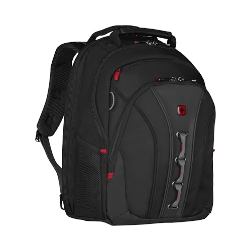 WENGER Legacy Mochila para portátil, portátil de hasta 16 Pulgadas, 21 l, Mujer Hombre, Negocios Universidad Escuela Viajes, Negro/Gris, 600631