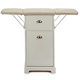 GIFTDECOR Mueble de Madera Planchar en Color Blanco, Ahorra Espacio (Tabla Sencilla)