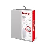 Rayen | Funda Tabla de Planchar | Funda de Planchar Ajustable | Sistema EasyClip | 4 capas: Espuma, Muletón, tejido 100% Algodón y Aluminio | Gama Premium | Medida: 130x47 cm | Gris Claro