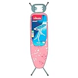 Vileda Tabla Smart Tabla de planchar con sistema de seguridad "Click Stop" – Ideal para espacios reducidos – Altura ajustable – Dimensiones: 132x34x92 (LxPxA)
