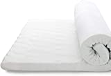Bedsure Cama individual con colchón de espuma de memoria transpirable con funda lavable con cremallera Individual (90x190 cm) Blanco