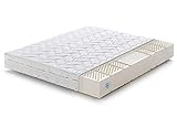 Marcapiuma Colchón Látex Matrimonio 135x190 Alto 20 cm SEVENLIFE 20 de firmeza Media 7 Zonas Ergonómico Antiácaros Antialérgico Funda desenfundable Silver 100% Fabricado en Italia