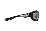 BERTONI Gafas de Sol Deportivas Polarizadas Fotocromáticas para Deporte Ciclismo MTB Pesca Esqui Golf Running Kitesurf - P1000FT Italy (Negro Mate)