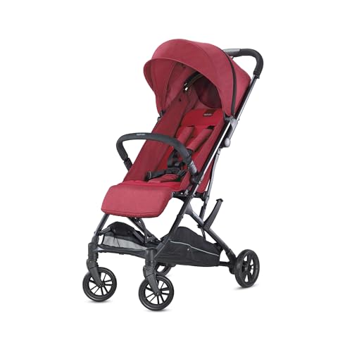 Inglesina Sketch Cochecito Ligero y Compacto, Rojo, Confortable, hasta 17kg, Cierre con una mano, UPF 50+