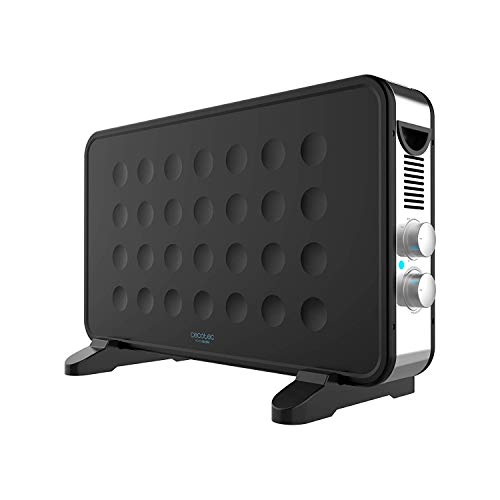 Cecotec Radiador Eléctrico Bajo Consumo Ready Warm 6550 Turbo Design. 2000 W, Termostato regulable, 4 Modos, Soporte de pie, Protección sobrecalentamiento, 20m2