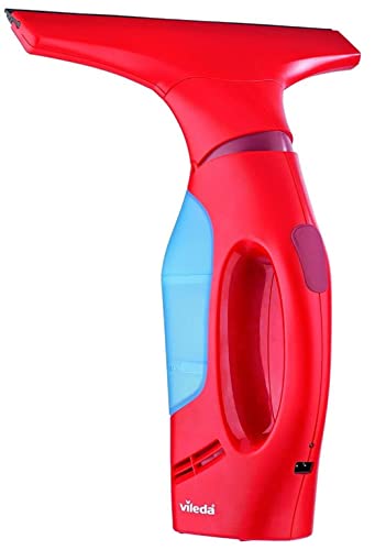 Vileda Windomatic Fenstersauger, mit flexiblem Kopf für streifenfreie Fenster, red