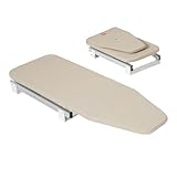 Tcatec Tabla de planchar plegable y extraíble para guardar en el armario, de hierro, con cubierta acolchada, para ahorrar espacio, 82 x 31 cm