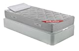 PIKOLIN Pack Colchón viscoelástico de muelles 90x190 + canapé con Base abatible Blanca y Almohada de Fibra, Incluye Subida a Domicilio, Montaje y Retirada de Usado