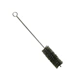 Kamino - Flam – Cepillo deshollinador para limpiar estufas, hornos de leña, chimeneas, tubos de chimeneas, Cepillo de limpieza para chimenea – acero – plata, 31 cm, Ø 4 cm