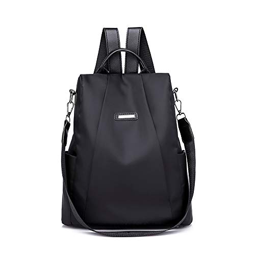 Mochilas Casual de Personalidad de Moda Antirrobo Paquete de Viaje y Ocio para Mujeres y Chicas Diario Messenger Bag Backpack (Negro)