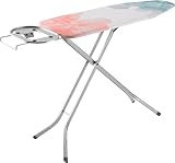 Vileda Perfect 2 in 1 – Tabla de planchar grande: para prendas extra grandes y camisas, altura regulable, con funda de algodón y espuma 122 x 44 cm