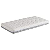 EcusKids Ecus Kids Oxsi Oxígena HR-Materasso da Culla con Cerniera Perimetrale, Lato Antiasfissia e Invernale colchón Cuna, Blanco/Gris, 137x67x12 cm (Paquete de 1)