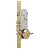 Tesa Assa Abloy - 3010258 R100B566E Cerradura Monopunto de Seguridad para Puertas de Madera, Acero Esmaltado, Color Cromado, Cil. 30 x 30 mm