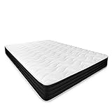 DUÉRMETE ONLINE - Colchón Viscoelástico Pocket Visco Reversible (Cara Invierno-Verano) Firmeza-Dureza Media-Alta, Grosor 20cm, Antiácaros, Antibacerias e Hipoalergénico, 90x190