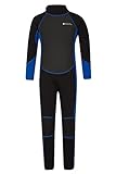 Mountain Warehouse Traje Completo de Neopreno para niños - Cuerpo: 2.5mm, Protección Solar UPF50+ - Costuras Planas y Cremallera de fácil Deslizamiento - para la Playa Carbón 3-4 Años