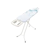 Brabantia - Mesa de Planchar B - con Soporte Sólido Plancha Vapor - Universal Ajustable - para Diestros y Zurdos - No se Desliza y No Araña - Plegable - Cotton Flower - 124x38 cm