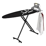 JATA HOGAR TP550 - Tabla de Planchar Plegable, Medidas: 130 x 47 cm, Estructura Termocalada, Antideslizante, Funda 100% Algodón, Reposa Planchas, Varias Alturas, Fabricación europea