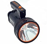 Ambertech - Linterna recargable de 7000 lúmenes Super brillante con bordes afilados para evitar las bestias Unisex-Youth, Negro, 1