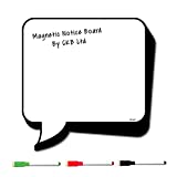 CKB Ltd® - Pizarra magnética con forma de bocadillo de cómic y rotuladores - Ideal para poner notas y planificadores en neveras - 32 x 32 cm