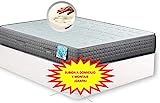 MI CAMA ME LLAMA ESPECIALISTAS EN DESCANSO Canapé de Madera Cheap + Colchón viscoelástico Reversible Premium - Montaje Incluido (Blanco, 150x190)