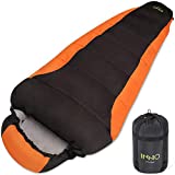 Saco de dormir para adultos, para acampada, senderismo, viajes al aire libre, con bolsa de compresión portátil, bolsas de dormir ligeras para primavera, verano, otoño para clima cálido o frío