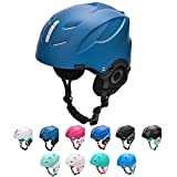 meteor Casco de Esquí y Snowboard para Niños Niñas Helmet para Jóvenes y Adultos (M 55-58 cm, LUMI Verde/Gris)