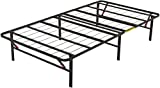 Amazon Basics - Somier fijo plegable, montaje sin herramientas, permite almacenar debajo de la cama, 90 x 200 cm, 35.5 cm, Negro