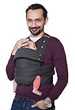 marsupi Classic - Mochila portabebés para recién nacidos y bebés de hasta 15 kg, algodón orgánico, versión 2.0 (XL, gris/gris)