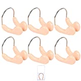 Pinza de Nariz de Natación,6 PCS Tapón Protector de Natación Protector de Pinzas con Caja para Niños Adultos Entrenamiento de Natación Competiciones para Principiantes