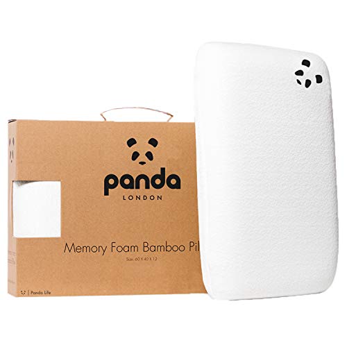 Panda Almohada viscoelastica Memoria Inteligente Hecha de Bambú (Memory Foam), Anti-alérgica, antibacteriana, Anti-insomnica, 10 años de Garantia.