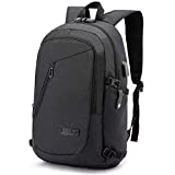 Mochila antirrobo para laptop, mochila de viaje de negocios con bloqueo de puerto de carga USB, resistente al agua, mochila de trabajo para hombres y mujeres, se adapta a portátiles de 15.6 pulgadas,