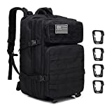 ZEHNHASE Mochila Táctica Impermeable 45L Gran Capacidad Nylon 600D Múltiples Bolsillos para Senderismo Acampada, Montañismo, Caza, Aire Libre Ciclismo y más