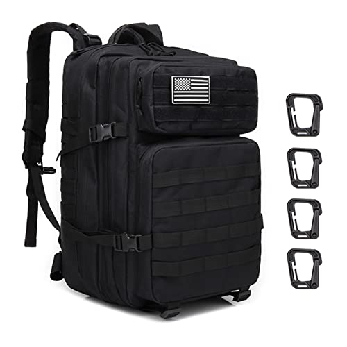ZEHNHASE Mochila Táctica Impermeable 45L Gran Capacidad Nylon 600D Múltiples Bolsillos para Senderismo Acampada, Montañismo, Caza, Aire Libre Ciclismo y más
