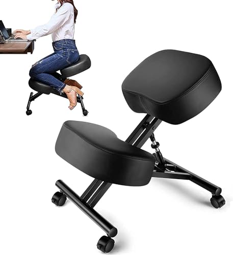 Himimi Silla ergonómica de Rodillas, Taburete para la Rodilla, para Mejorar la Postura, Ajustable, para casa y Oficina