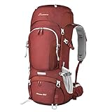 MOUNTAINTOP Mochila Trekking Hombre 50/60Litro Mochila de Senderismo Mochila de Montaña Unisex Impermeable para Viaje Camping-6012