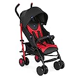 Chicco Echo Silla de Paseo Ligera y Plegable, 0 Meses - 22 Kg, Carrito Bebé Compacto, Reclinable, Apoyabrazos, Posición para Dormir, Cierre Paraguas, Parasol Ajustable, Rojo (Scarlet Red), 1 Unidad
