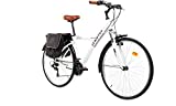 Moma Bikes Bicicleta Paseo Hibrida SHIMANO 18 vel. Aluminio, ruedas de 28", suspension