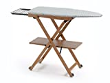 Arredamenti Italia Stirocomodo (621)- Tabla de Planchar Plegable, Hecha en Madera de Haya Maciza, Ajustable 4 Alturas 84-88 - 91-93 cm x 135 cm (Ancho), Acabado Cerezo