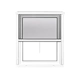 jarolift 2 en 1 Mosquitera Enrollable Volaris para Ventanas, Marco de PVC, Acortable, 100 x 140 cm (Ancho x Alto), Blanco