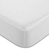 Cándido Penalba Super - Protector de colchón, Cubrecolchón Rizo Impermeable, Fabricado en España Blanco 90 x 190/200 cm